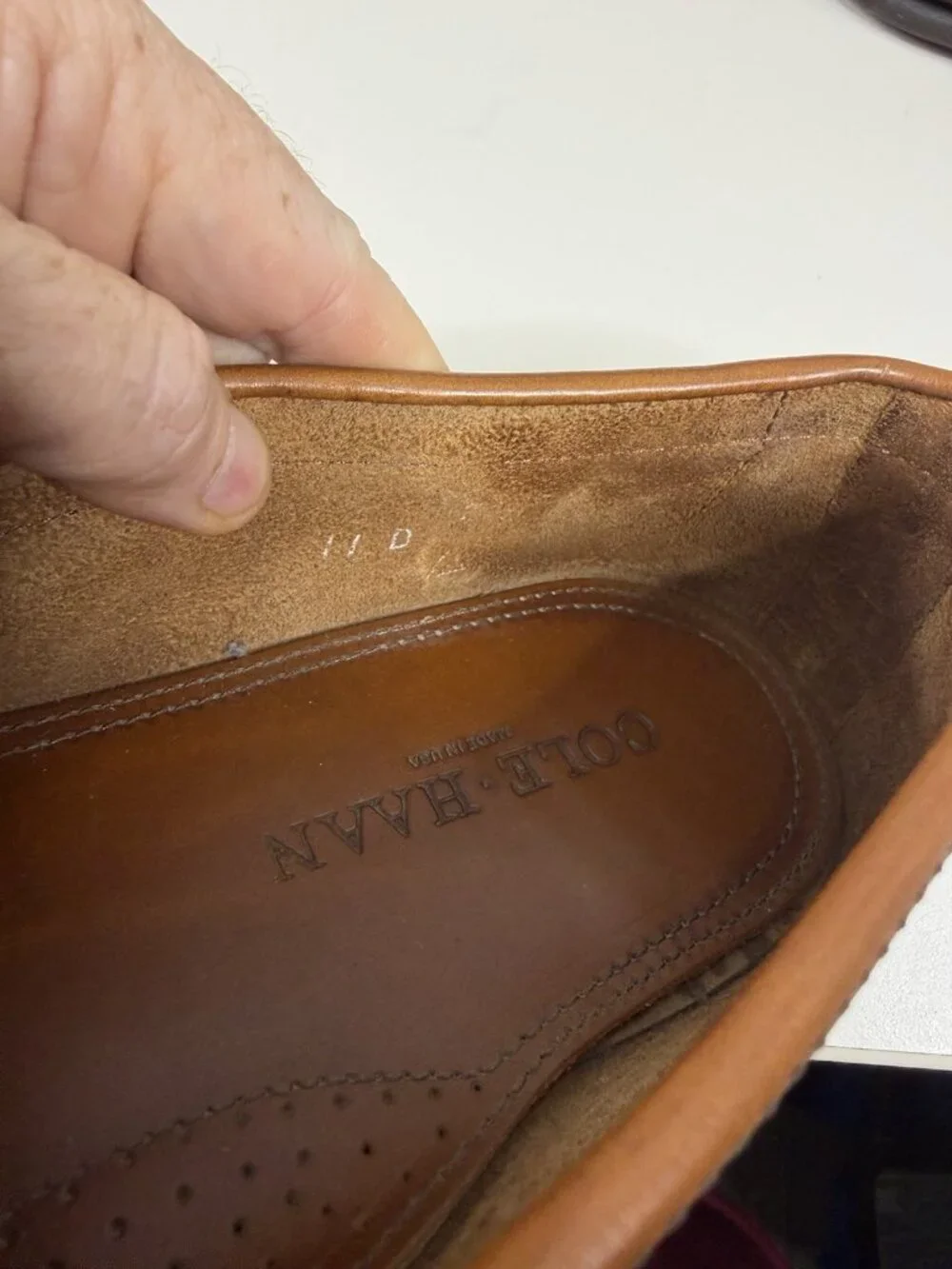 VTG Cole Haan Loafers Men 11 D Brown Leather Kiltie Slip On Dress Shoe EUC